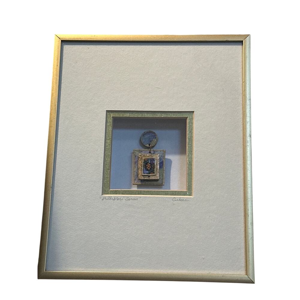 Juan/

Kathryn Cukier Mixed Media Shadowbox Art "Millefiori Series" Signed Frame